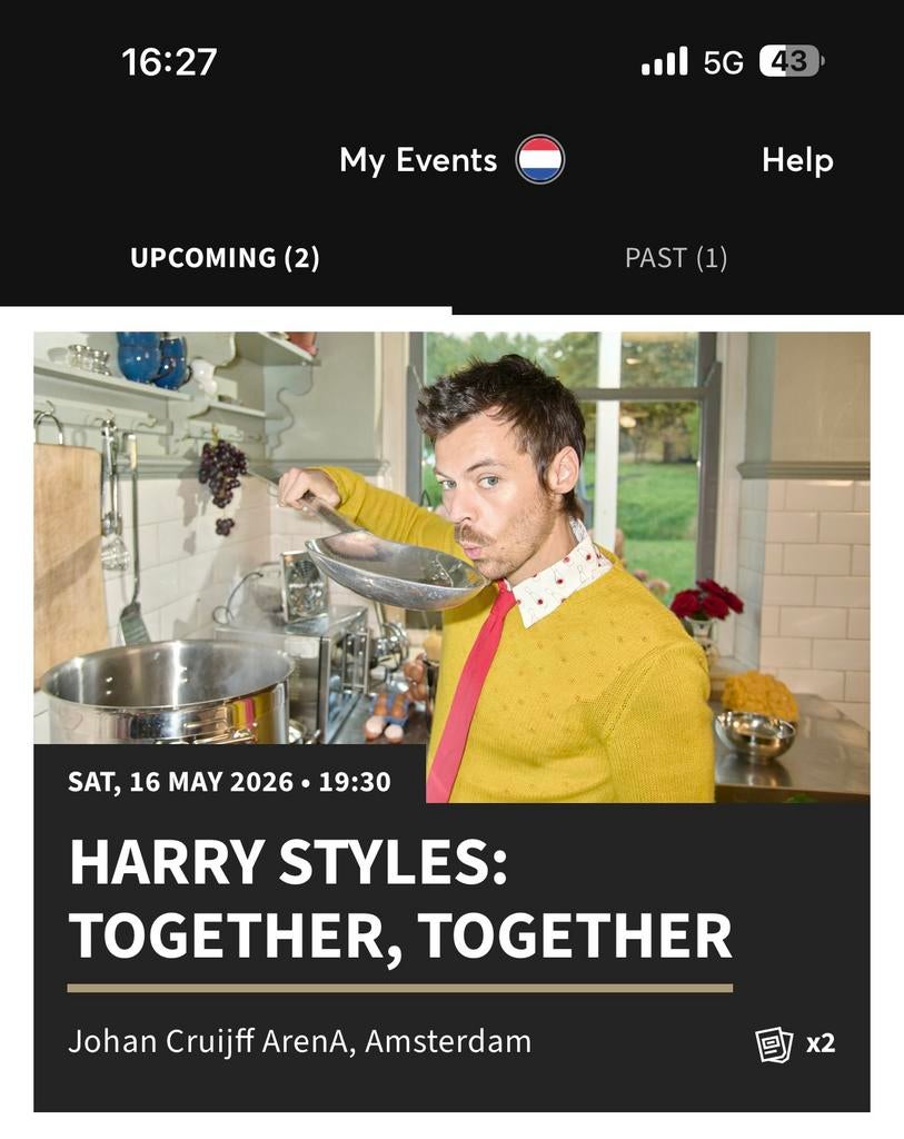 Harry styles - together, together 16 mei, Tickets en Kaartjes, Drie personen of meer