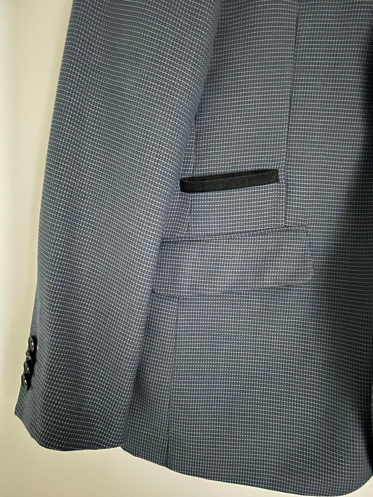 Bartlett Heren Colbert - Blauw/Grijs Geruit - Maat M, Ophalen of Verzenden, Gedragen, Maat 48/50 (M), Blauw