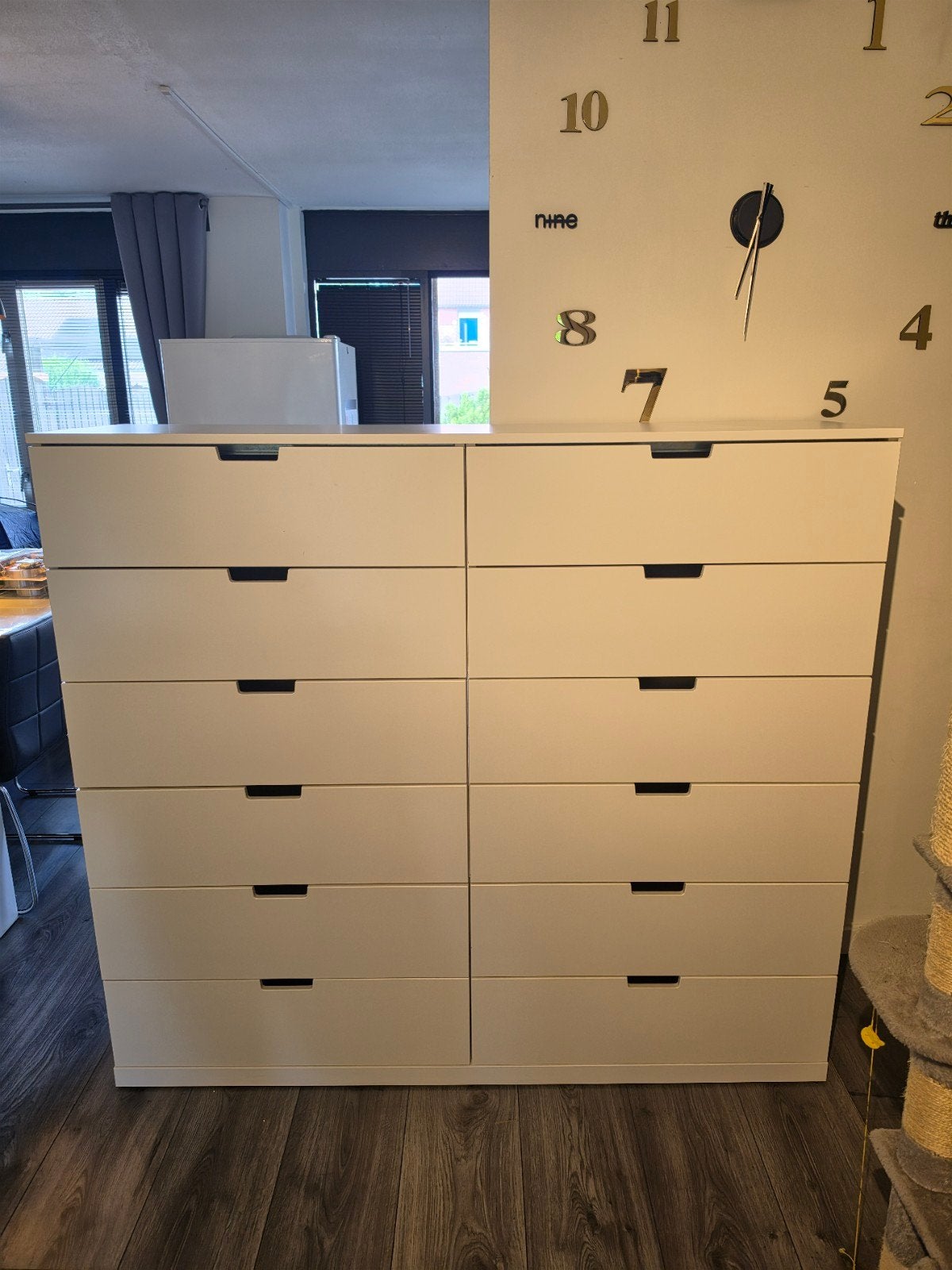 Z.G.A.N. IKEA NORDLI ladekast wit met 12 grote lades, Huis en Inrichting, Ophalen, Overige materialen, Gebruikt, 100 tot 150 cm