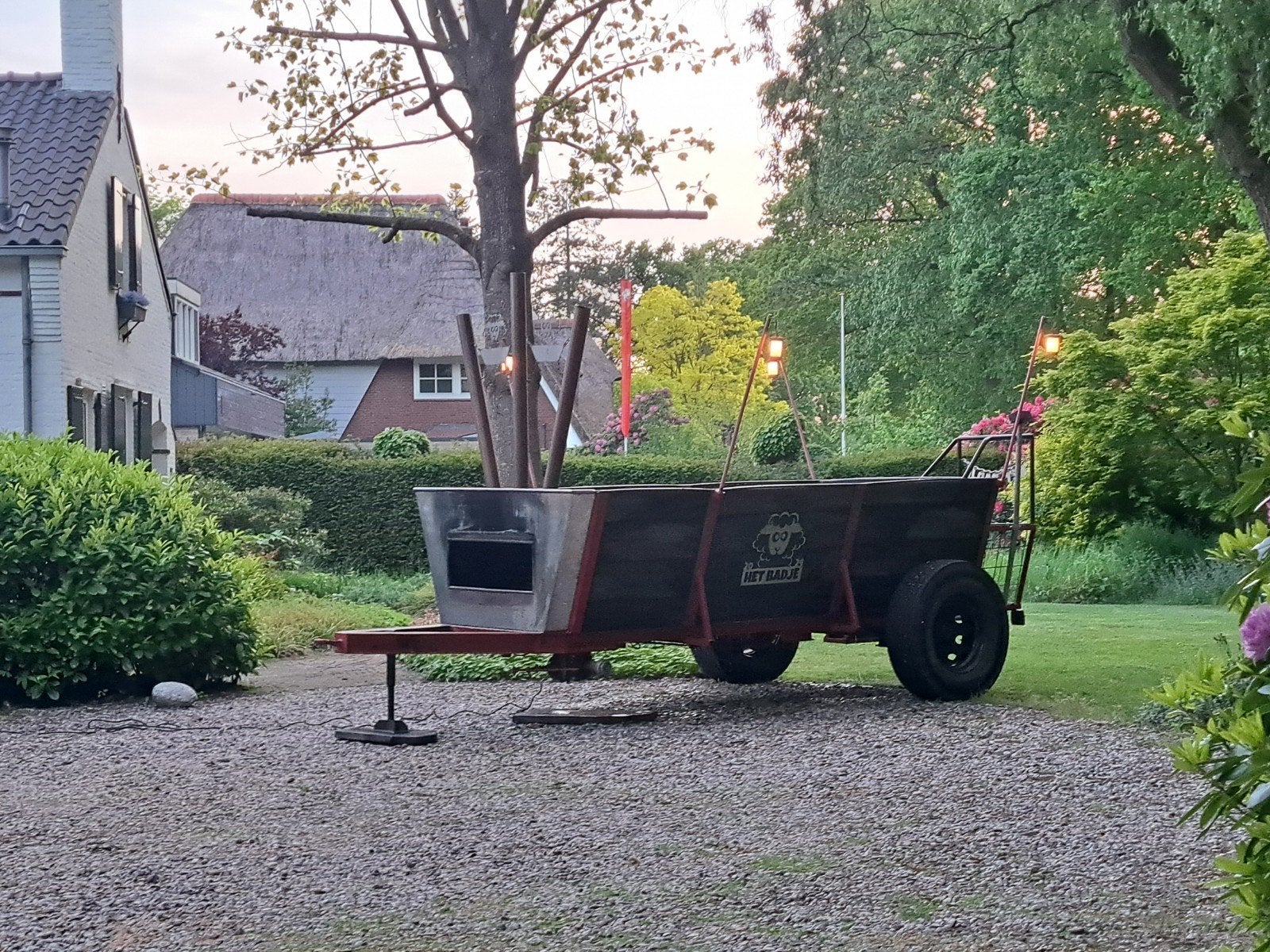 Unieke Mobiele Hottub op Wielen Te Huur- Het Badje, Tuin en Terras, Ophalen of Verzenden, Gebruikt, Vast
