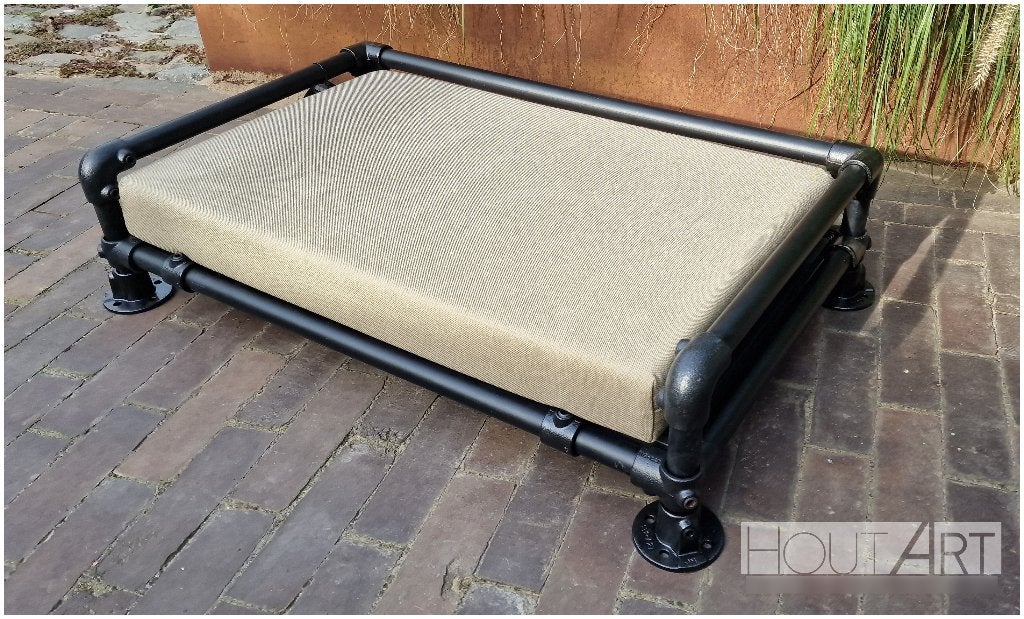 HONDENMAND / Ligbed zwarte steigerbuis met steigerhout!, Overige, Info@hout-art.nl, Nieuw, Ophalen of Verzenden