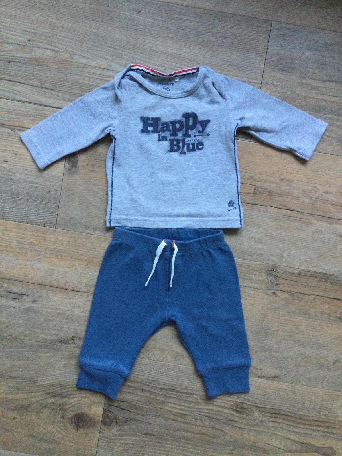 Baby jongens setje maat 56 - Happy in Blue, Ophalen of Verzenden, Gebruikt, Jongetje, Setje