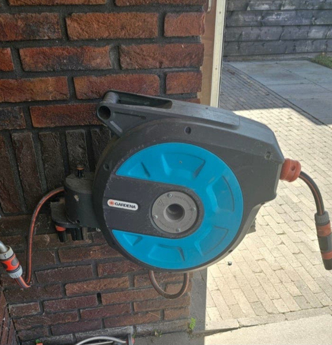 Gardena Tuinslanghaspel - 15 meter, Tuin en Terras, Ophalen, Gebruikt, Tuinslanghaspel