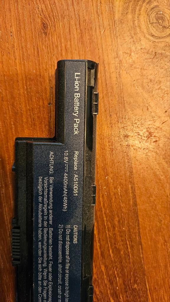 Laptop Accu AS10D51 – 10.8V 4400mAh 48Wh, Ophalen of Verzenden, Zo goed als nieuw, Acer
