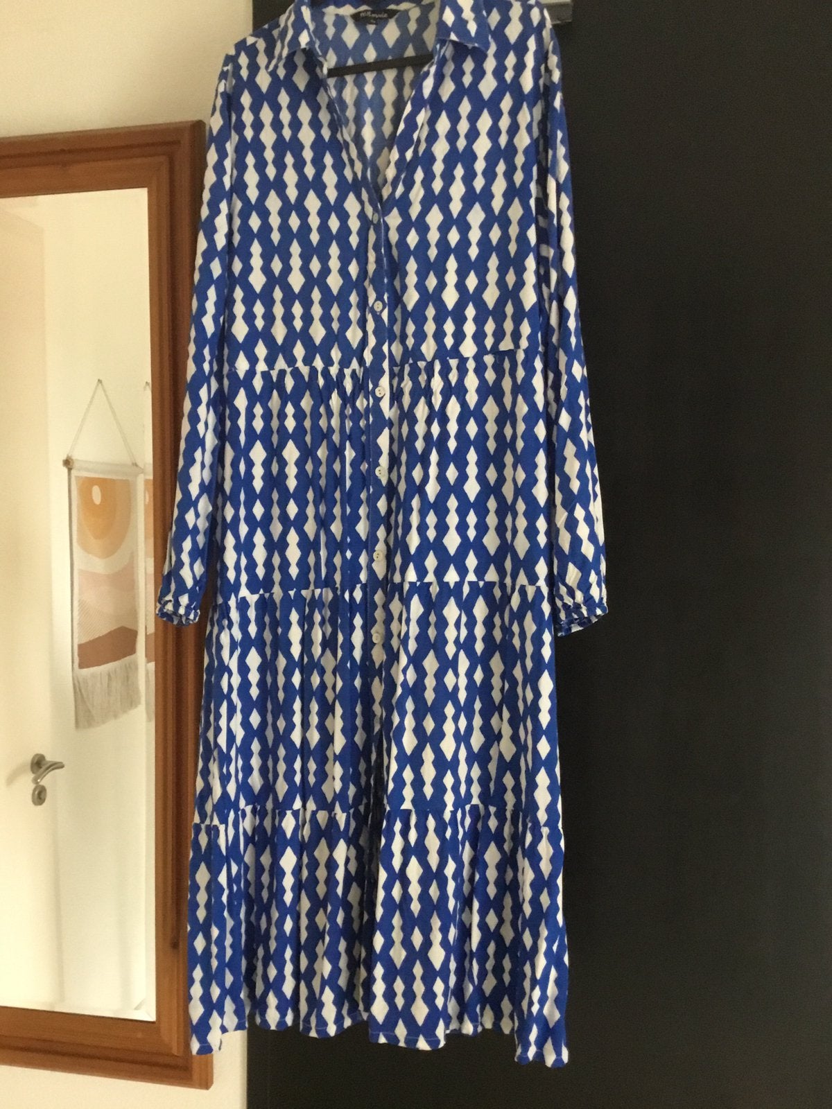 Fleurige blauw/witte jurk, Kleding | Dames, Jurken, Blauw, Maat 46/48 (XL) of groter, Ophalen of Verzenden, Zo goed als nieuw