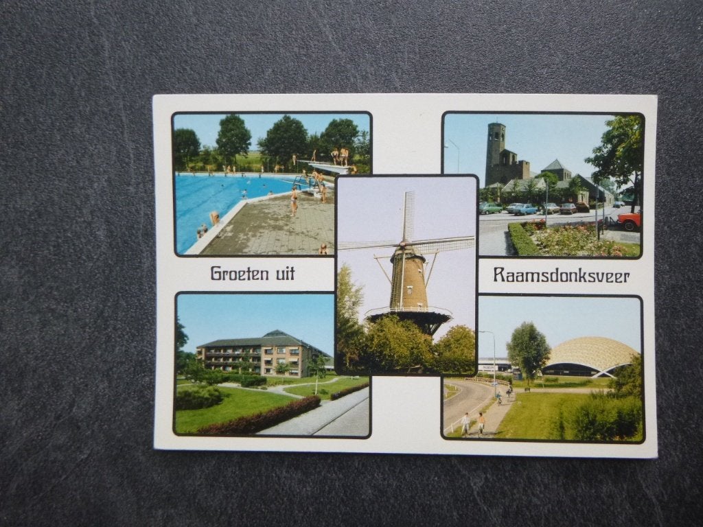 Raamsdonksveer, zwembad/rk kerk/bejaarden centrum 't Hogveer, Verzenden, 1980 tot heden, Gelopen, Noord-Brabant