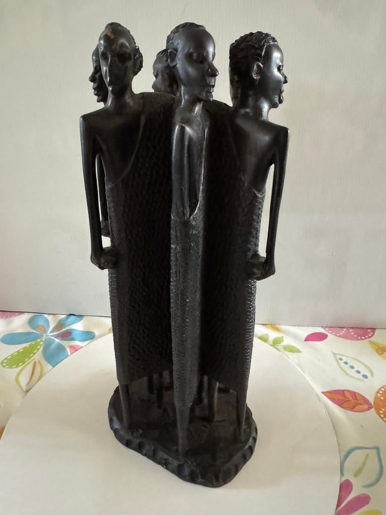 Afrikaans houtsnijwerk - Ujamaa, Antiek en Kunst, Kunst | Beelden en Houtsnijwerken, Ophalen of Verzenden, Handgemaakt, Hout, Klassiek