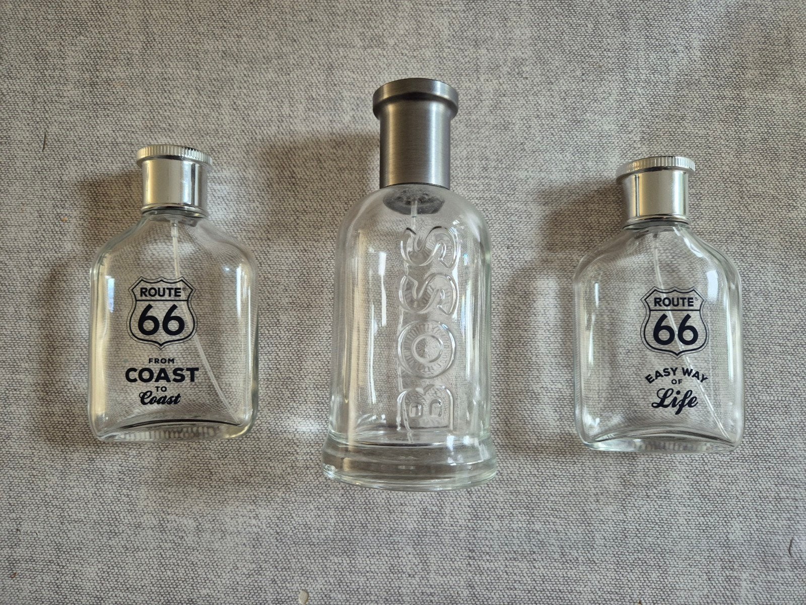 Lege parfumflesjes: Hugo Boss en Route 66, Ophalen of Verzenden