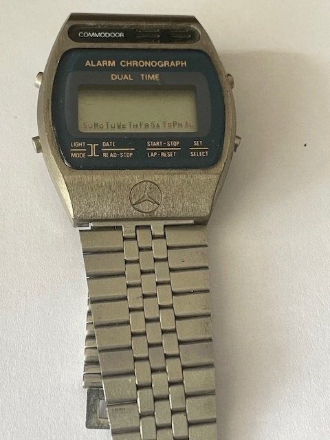 Heren  Horloge Mercedes Commodoor jaren 80, Overige merken, Staal, Gebruikt, Staal