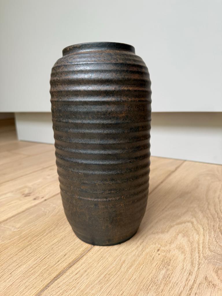 Jan de Graaf Vaas Bruin - Uniek Keramiek Design, Antiek en Kunst, Ophalen of Verzenden