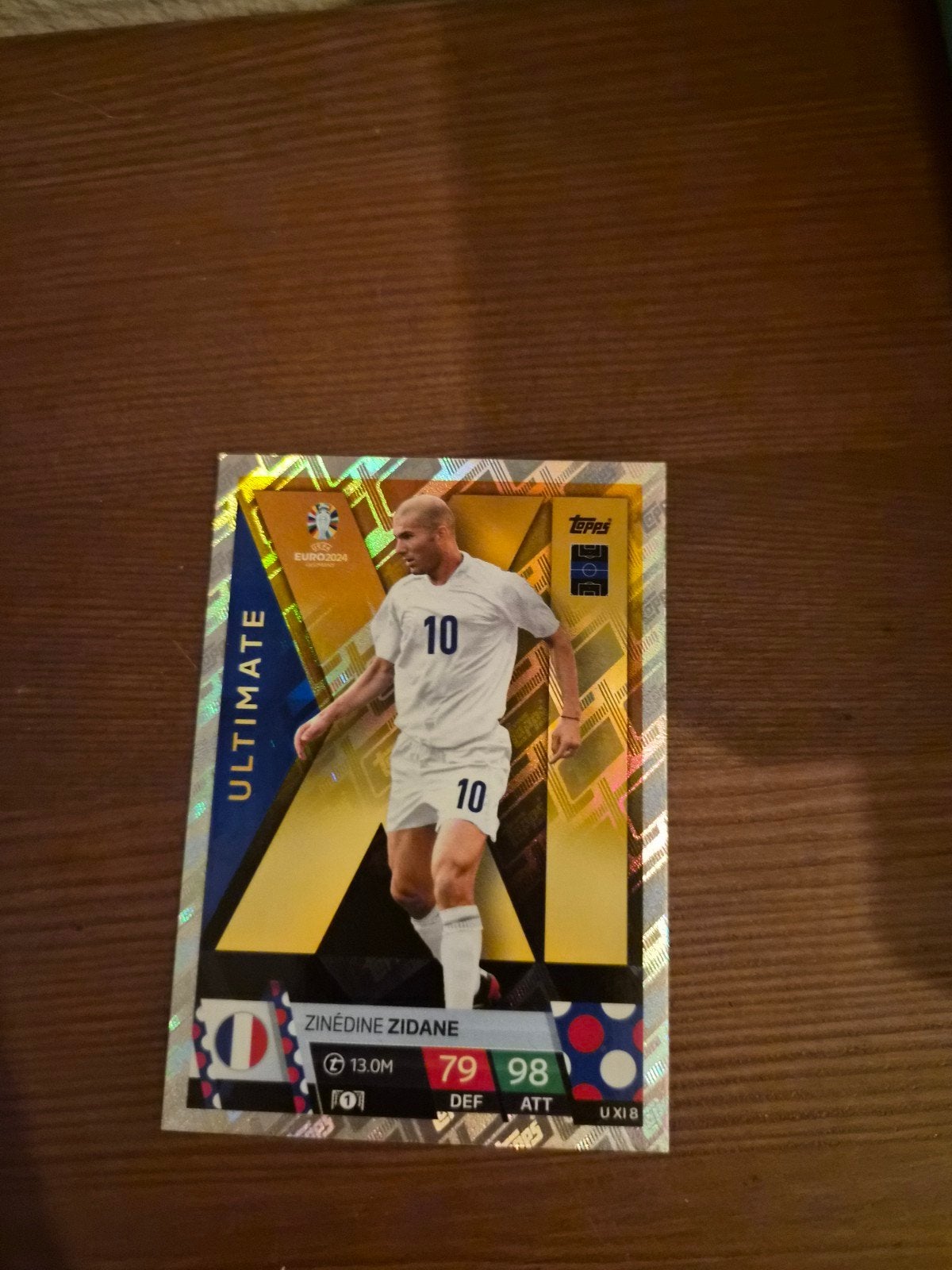 Zinedine Zidane Ultimate Spelerskaart - Topps Euro 2024 6543, Ophalen, Zo goed als nieuw, Buitenlandse clubs, Spelerskaart