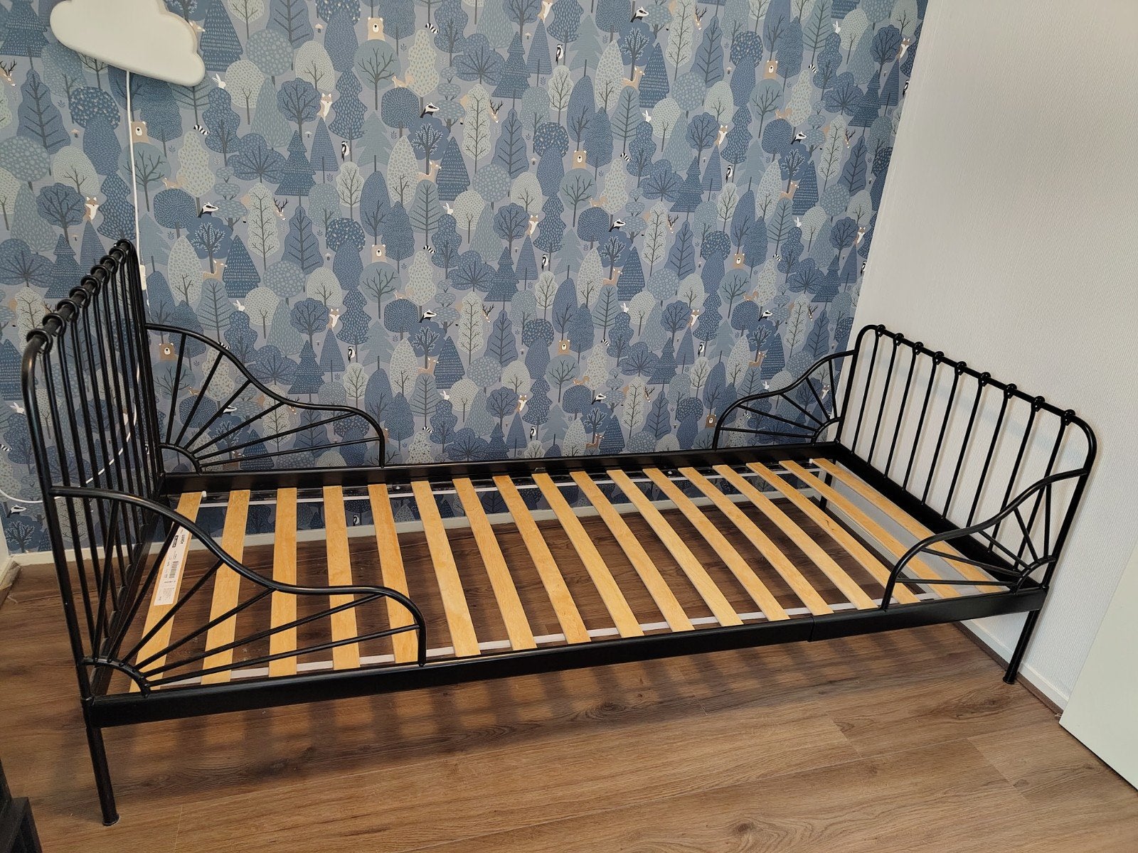 Ikea Minnen, meegroeibed, kinderbed, peuterbed, Ophalen, Zo goed als nieuw, 180 cm of meer, 70 tot 85 cm