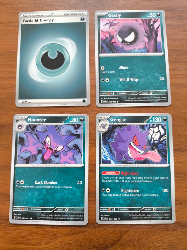 Pokémon kaart Gengar PAF 057/091, Hobby en Vrije tijd, Verzamelkaartspellen | Pokémon, Ophalen of Verzenden, Zo goed als nieuw