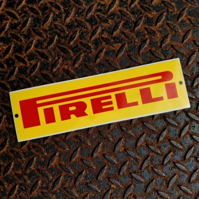 Emaille Reclamebord PIRELLI Garage Dealer F1 Ferrari Mancave, Verzenden, Gebruikt, Reclamebord