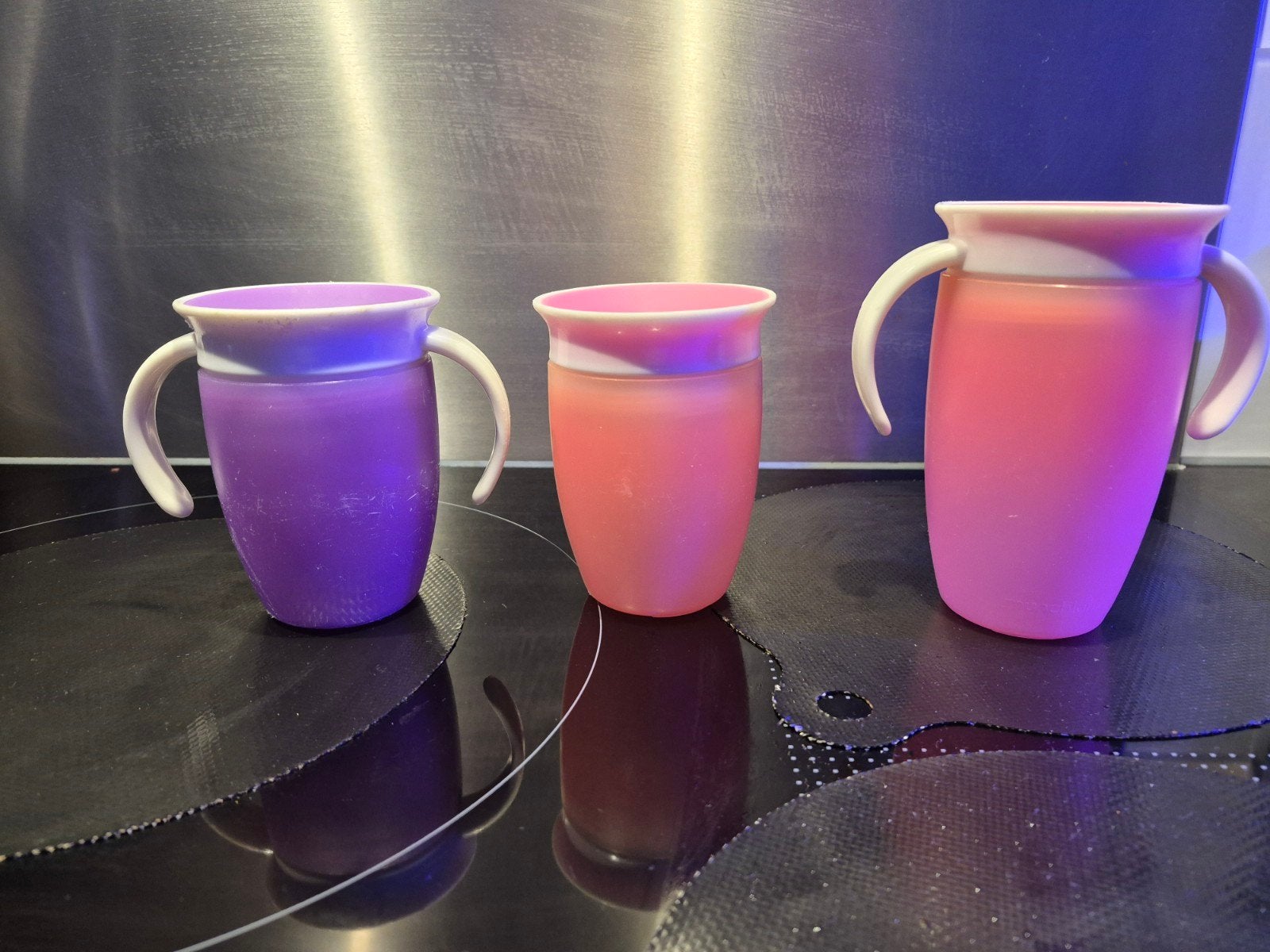 Munchkin 360 Miracle Cups - 3 stuks (roze en paars), Ophalen, Gebruikt