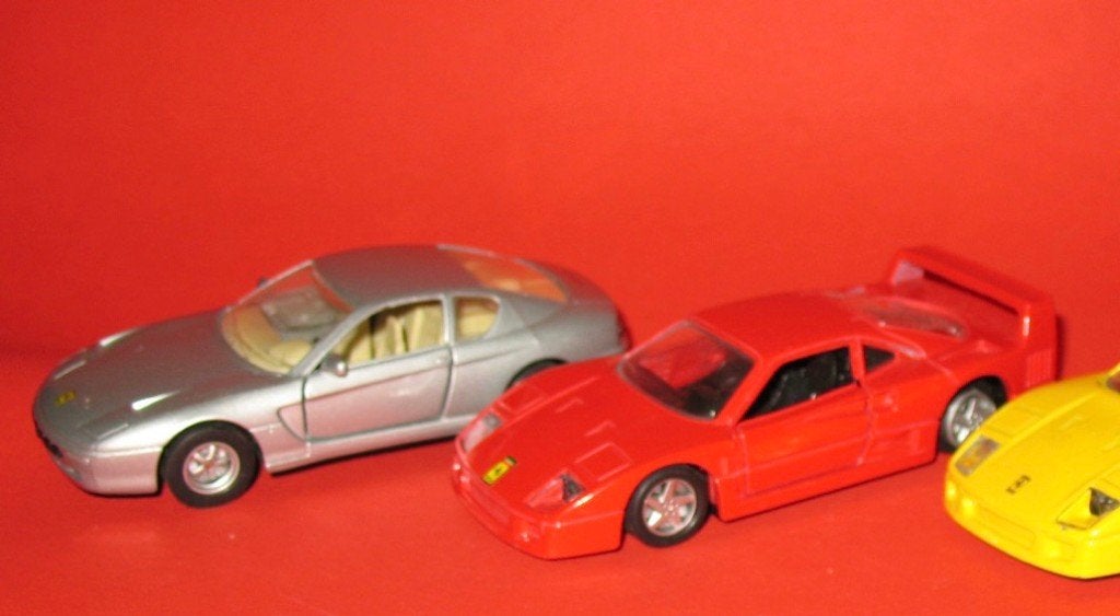 3x Maisto Shell auto Ferrari 250GTO F40 en 456GT 1/38 1/39, Ophalen of Verzenden, Gebruikt, Auto