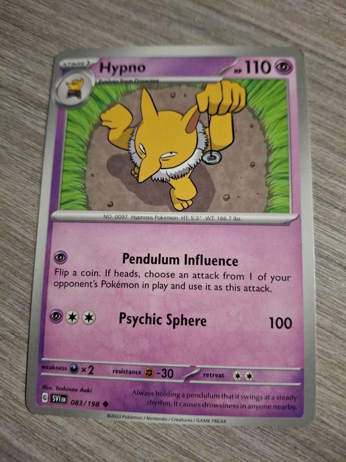 Hypno Pokémon Kaart - 083/198, Ophalen of Verzenden, Zo goed als nieuw, Losse kaart