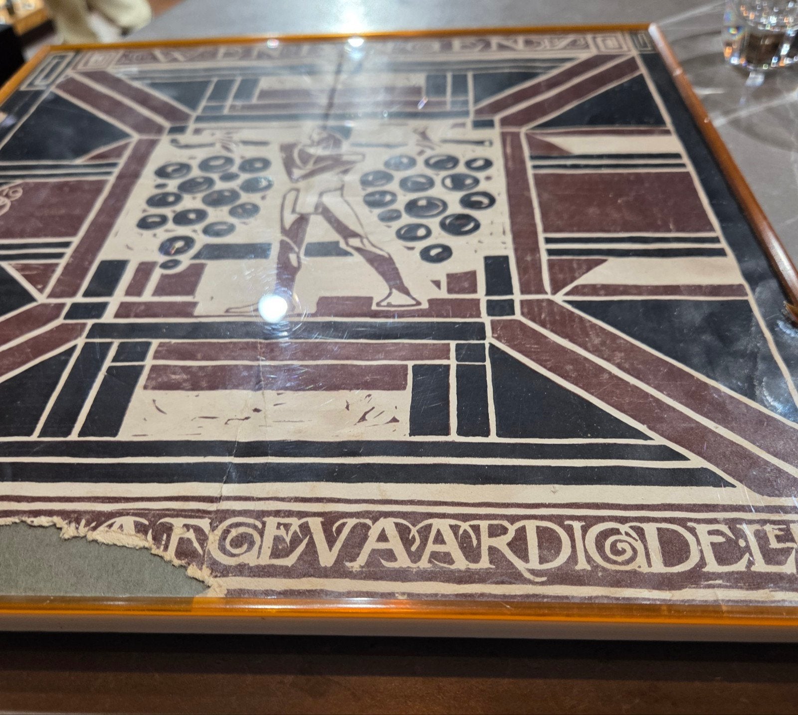 Vintage ingelijste Wendingen Art Deco, Ophalen of Verzenden