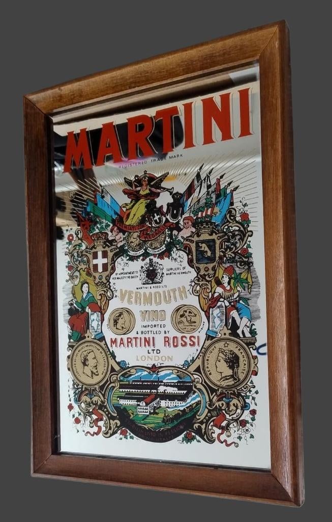vintage spiegels Martini & Coca Cola in goede staat, Ophalen, Minder dan 50 cm, Zo goed als nieuw, Minder dan 100 cm
