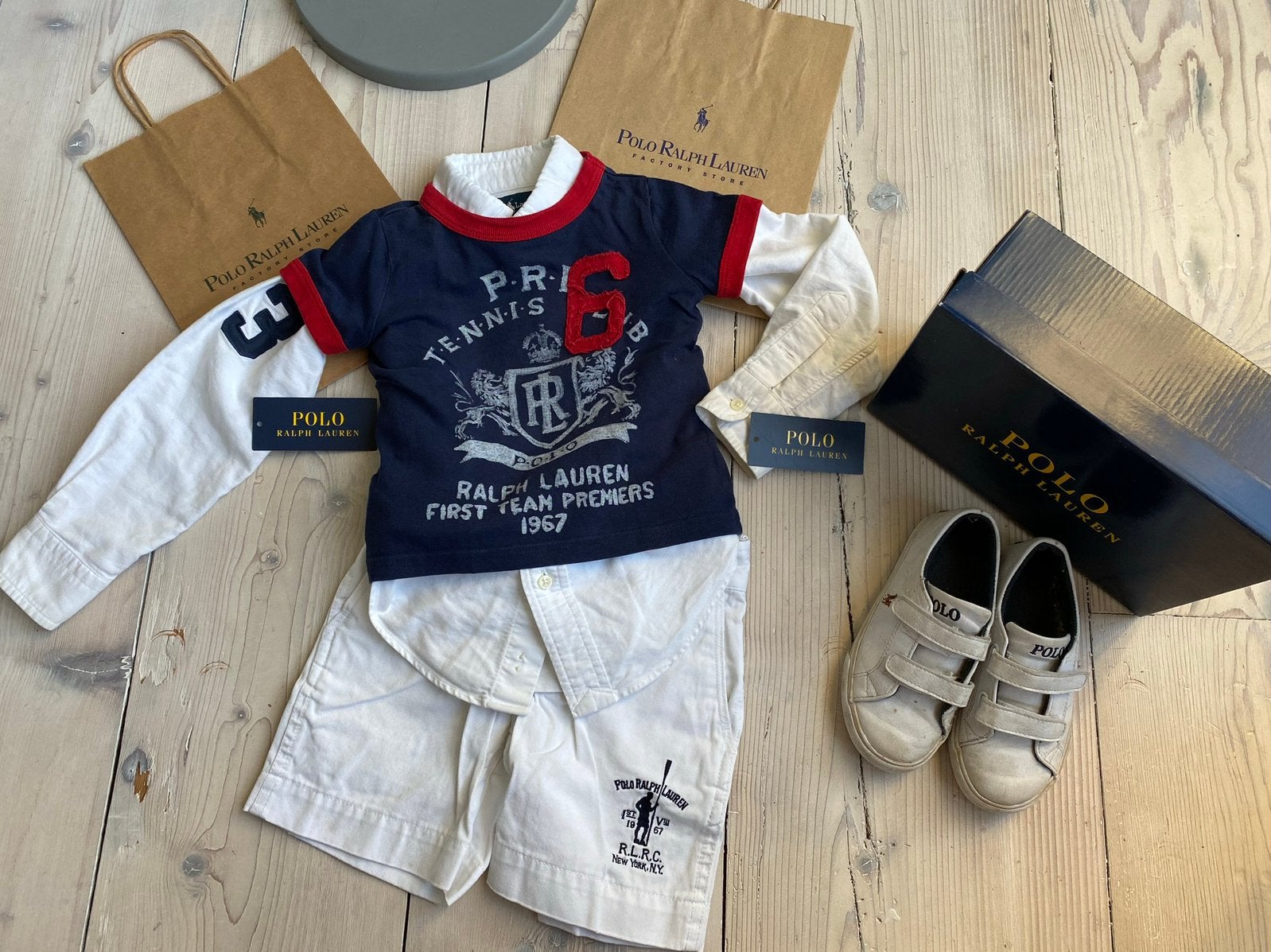 Schitterend shirt van RALPH LAUREN size 9M, Ophalen of Verzenden, Zo goed als nieuw, Polo Ralph Lauren, Jongetje