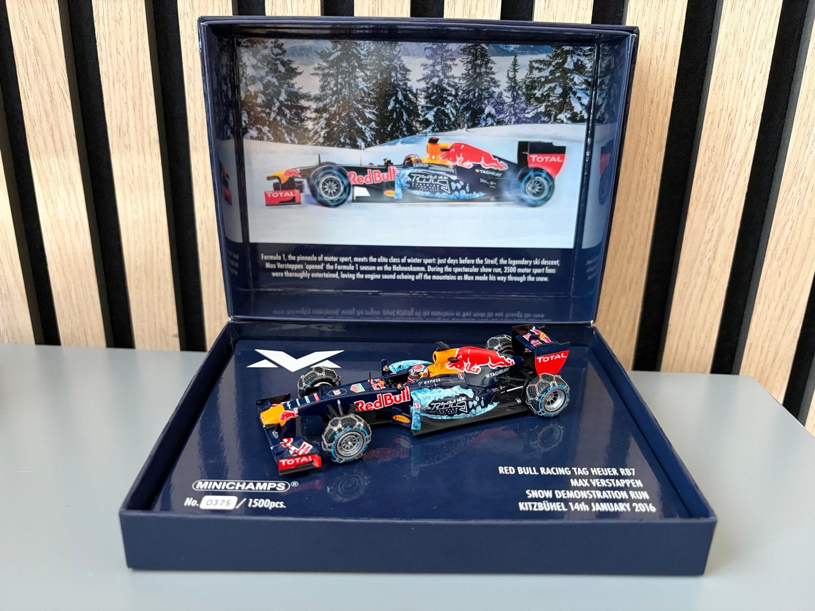 Minichamps 1:43 Max Verstappen Kitzbühel Snow Demo 2016 #ED6, Overige merken, Auto, Groter dan 1:32, Ophalen of Verzenden