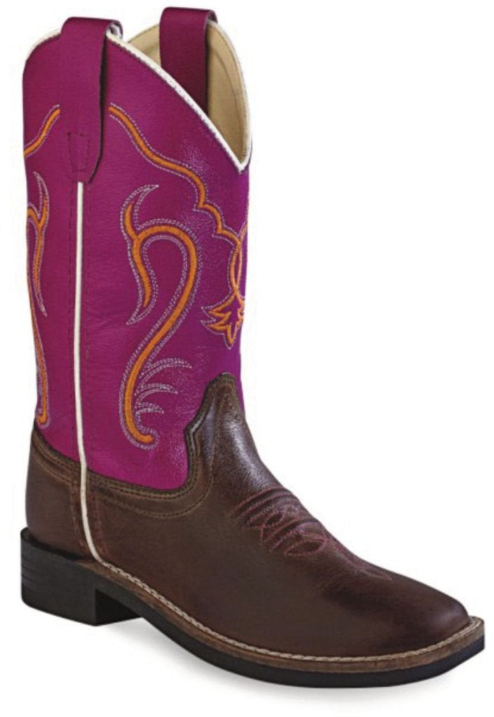 Kinder western cowboy laarzen echt leder magenta paars bruin, Meisje, Schoenen, Nieuw, Ophalen of Verzenden