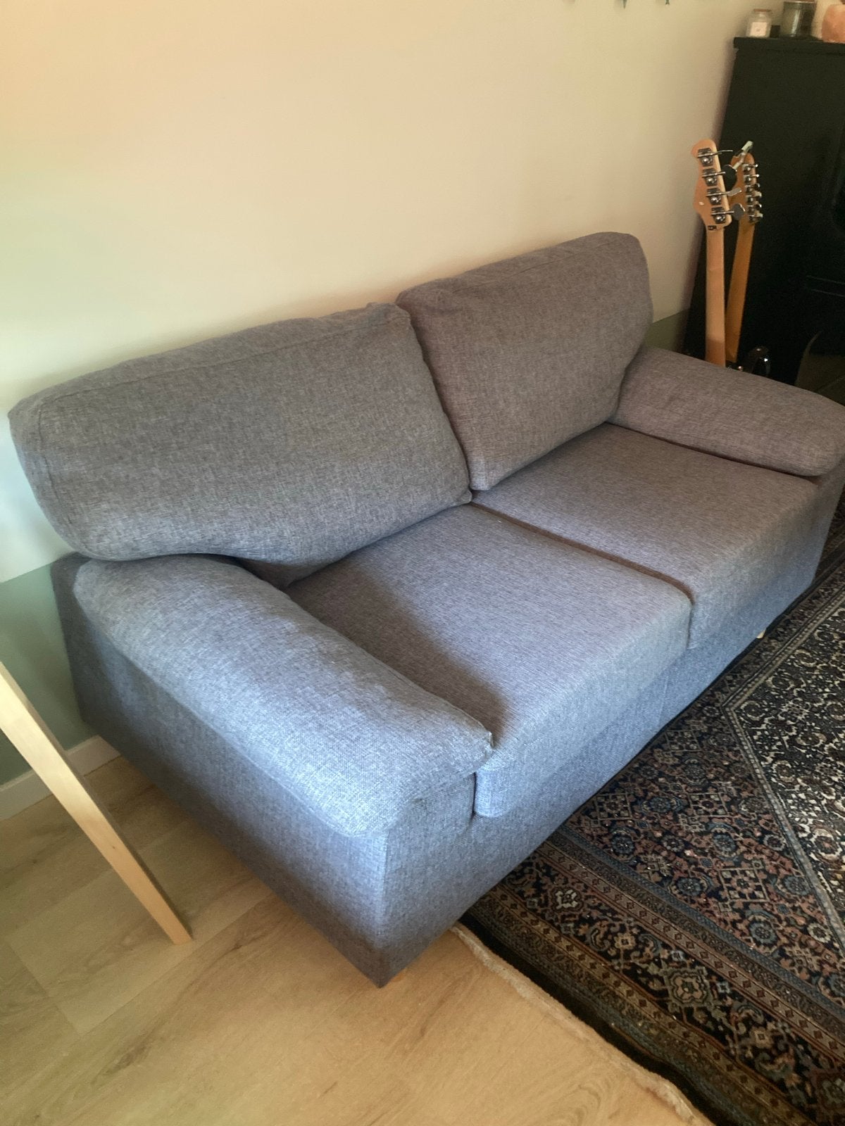 Grijze tweezitsbank Jysk GEDVED, Huis en Inrichting, Banken | Bankstellen, Ophalen, Gebruikt, 150 tot 200 cm, Tweepersoons