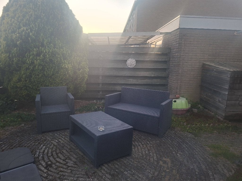 Tuinset stoel+bank+tafel, Tuin en Terras, Tuinsets en Loungesets, Ophalen, Gebruikt, Bank, 3 zitplaatsen