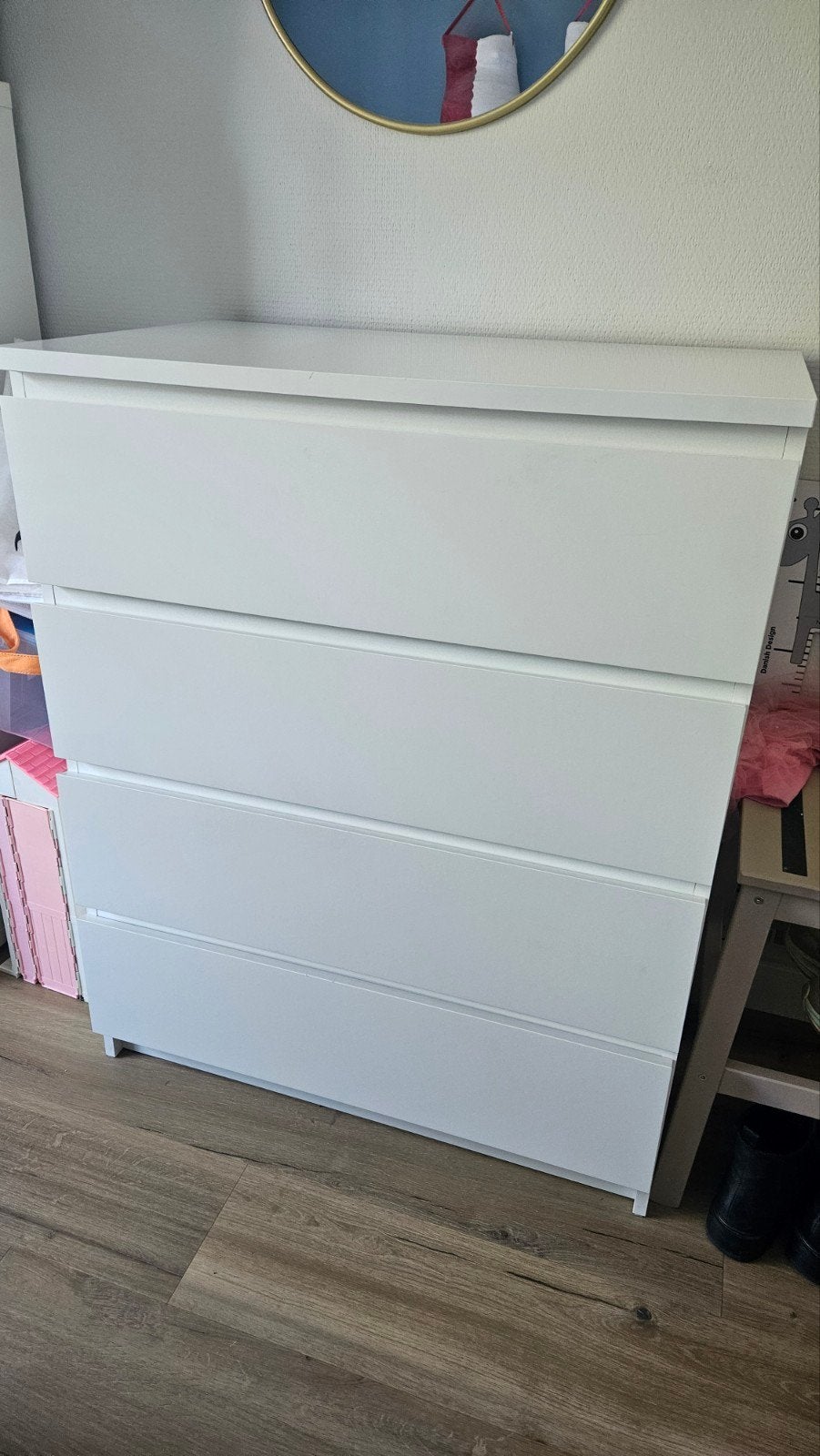 IKEA Malm Ladekast Wit - 80x48x100 cm, Huis en Inrichting, Kasten | Ladekasten, Ophalen, Gebruikt, 50 tot 100 cm, 3 of 4 laden