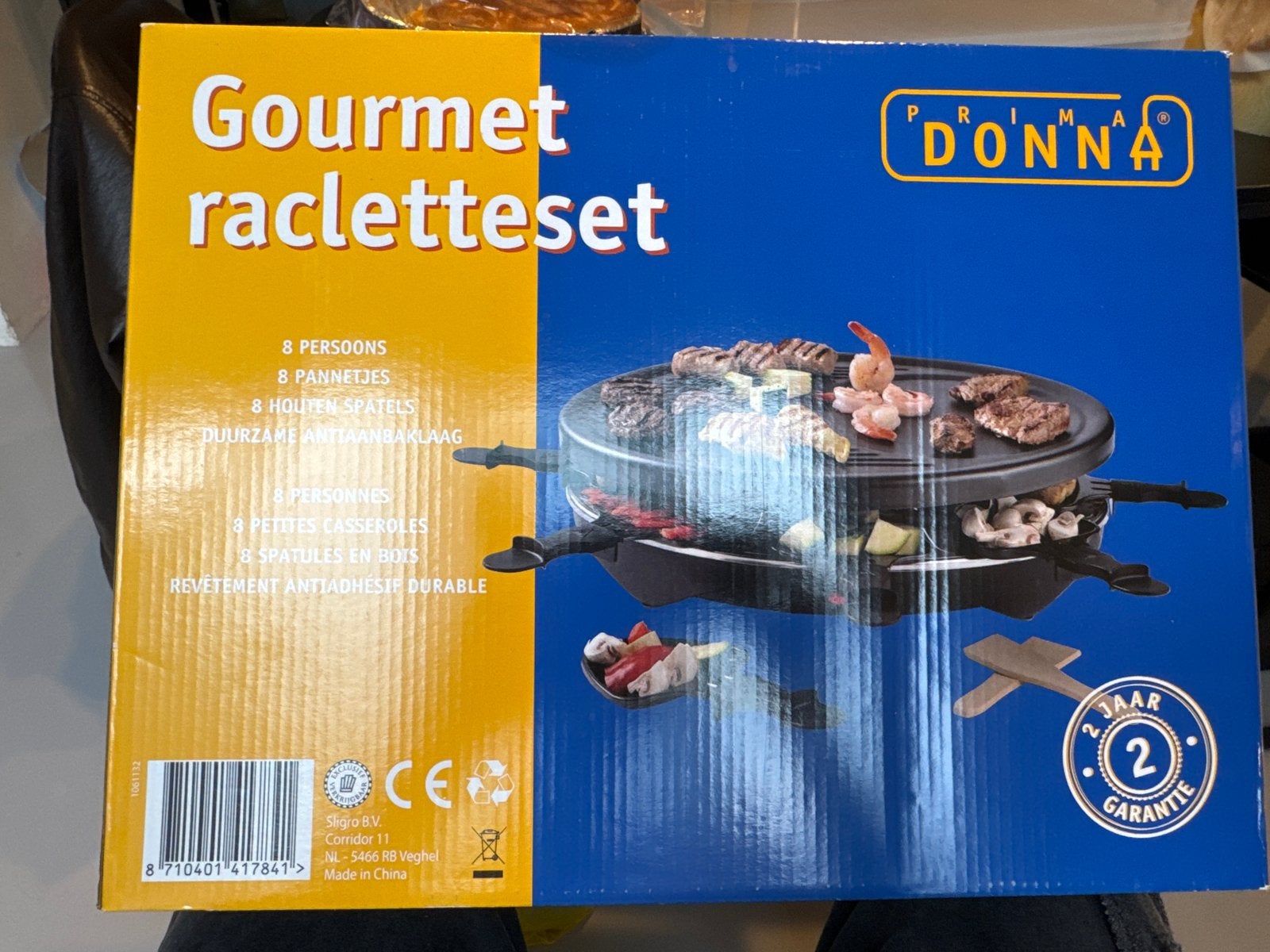 Prima Donna Gourmet Racletteset - Nieuw in doos, Witgoed en Apparatuur, Gourmetstellen, Ophalen, Nieuw, 8 personen of meer