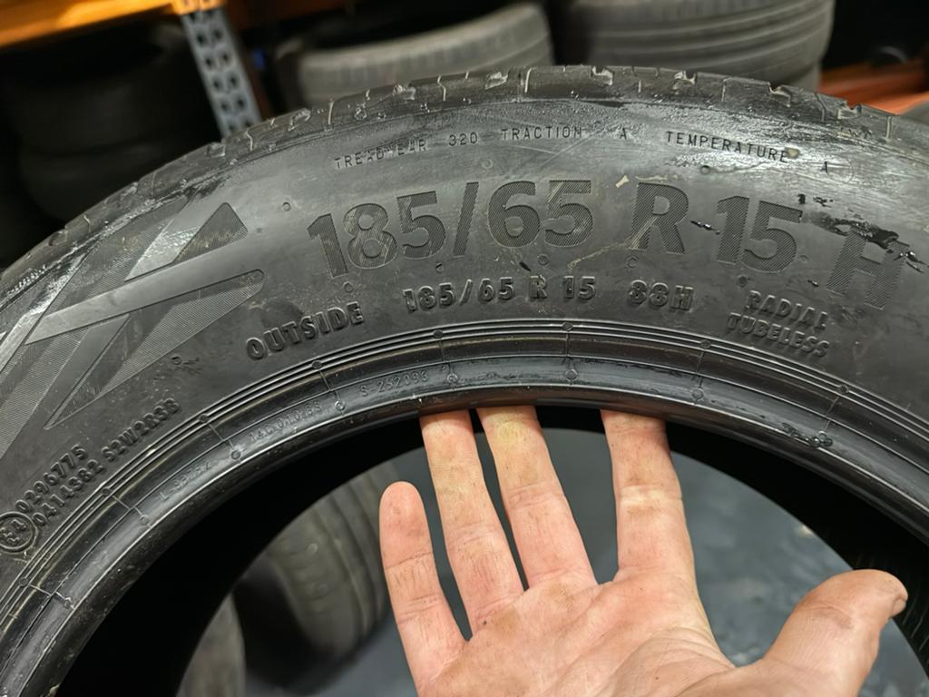 4x Continental EcoContact 6 185/65 R15 DOT3525, 15 inch, Nieuw, Band(en), Personenwagen