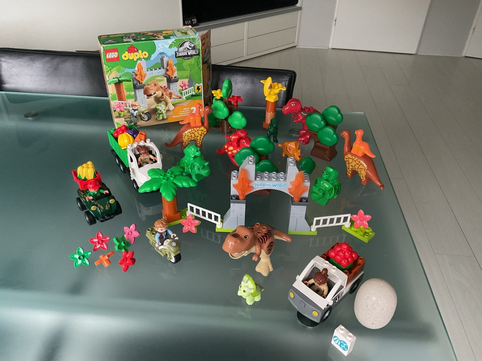 Lego Duplo zeer groot Jurassic Park, Ophalen of Verzenden, Zo goed als nieuw, Duplo