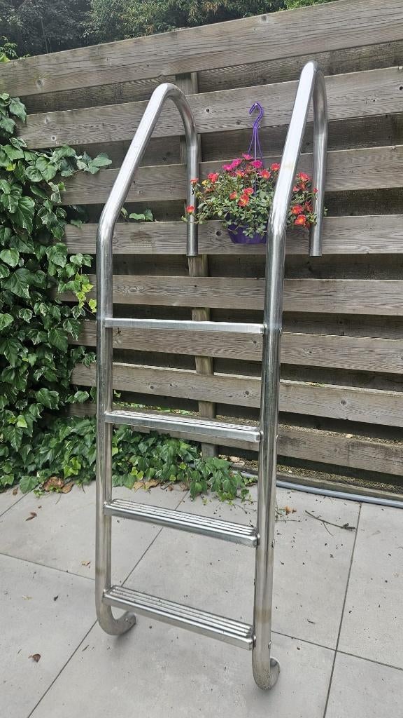 Stevige RVS Zwembadtrap/Zwemtrap - 4 Treden-Duurzaam&Veilig, Tuin en Terras, Zwembad-toebehoren, Ophalen, Gebruikt, Ladder