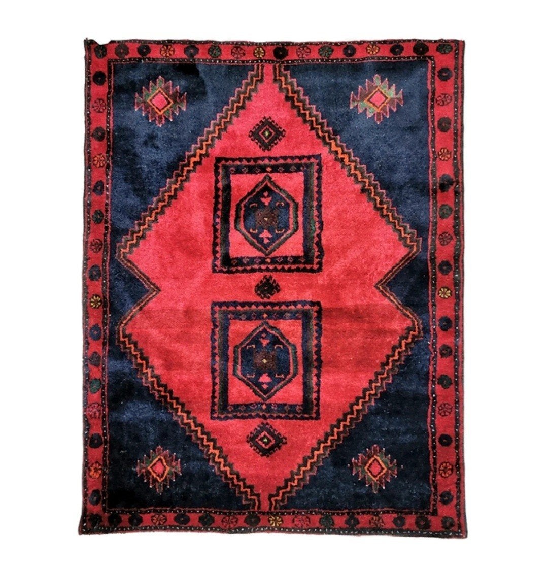 Handgeknoopt Perzisch wol Klardasht tapijt nomad 109x140cm, Vintage, Oosters, Geometrisch, Www.hypepopup.nl, Ophalen of Verzenden
