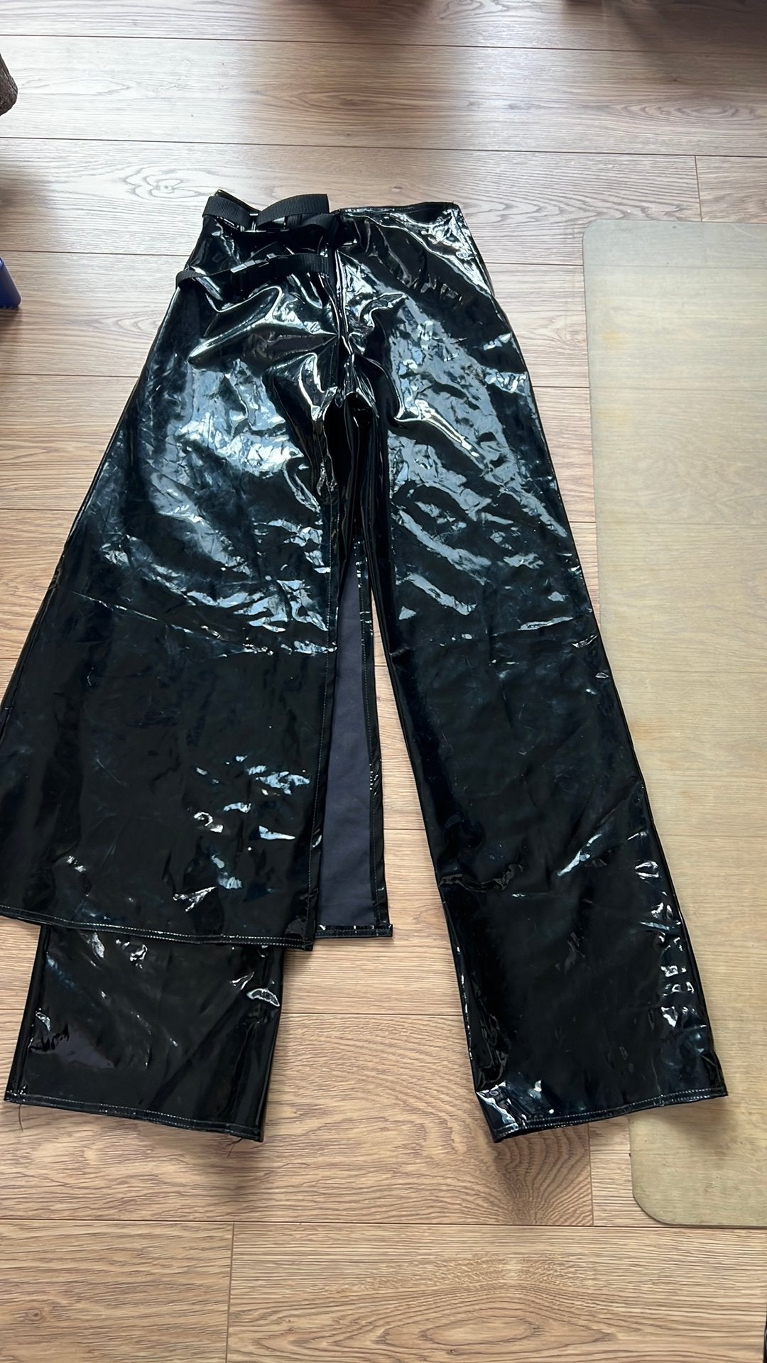 Lak broek Maat 38, Maat 38/40 (M), Zwart, Ophalen of Verzenden, Zo goed als nieuw