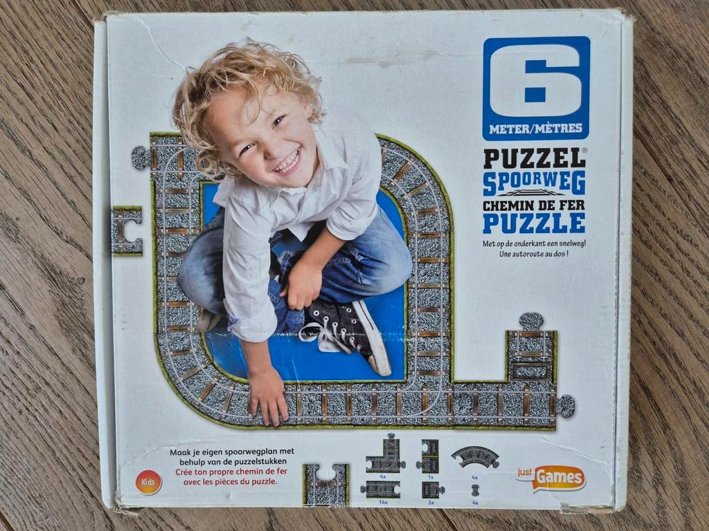 Puzzel Spoorweg 6 Meter - JustGames, Ophalen of Verzenden