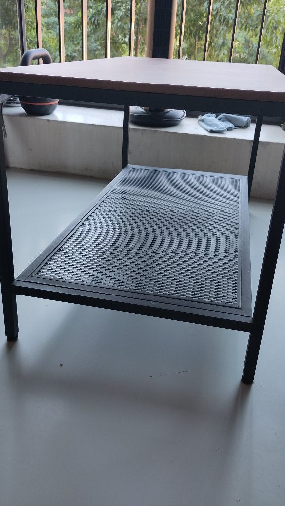 IKEA FJÄLLBO tv-meubel / sidetable zwart met grenen blad, Ophalen, Gebruikt, 50 tot 100 cm, Minder dan 100 cm
