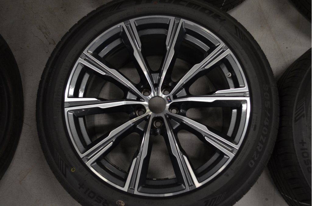 Org. 20" BMW X5 G05 X6 G06 Velgen Breed + Zomerband + TPMS, Niet ingevuld, Gebruikt, 275 mm, Banden en Velgen