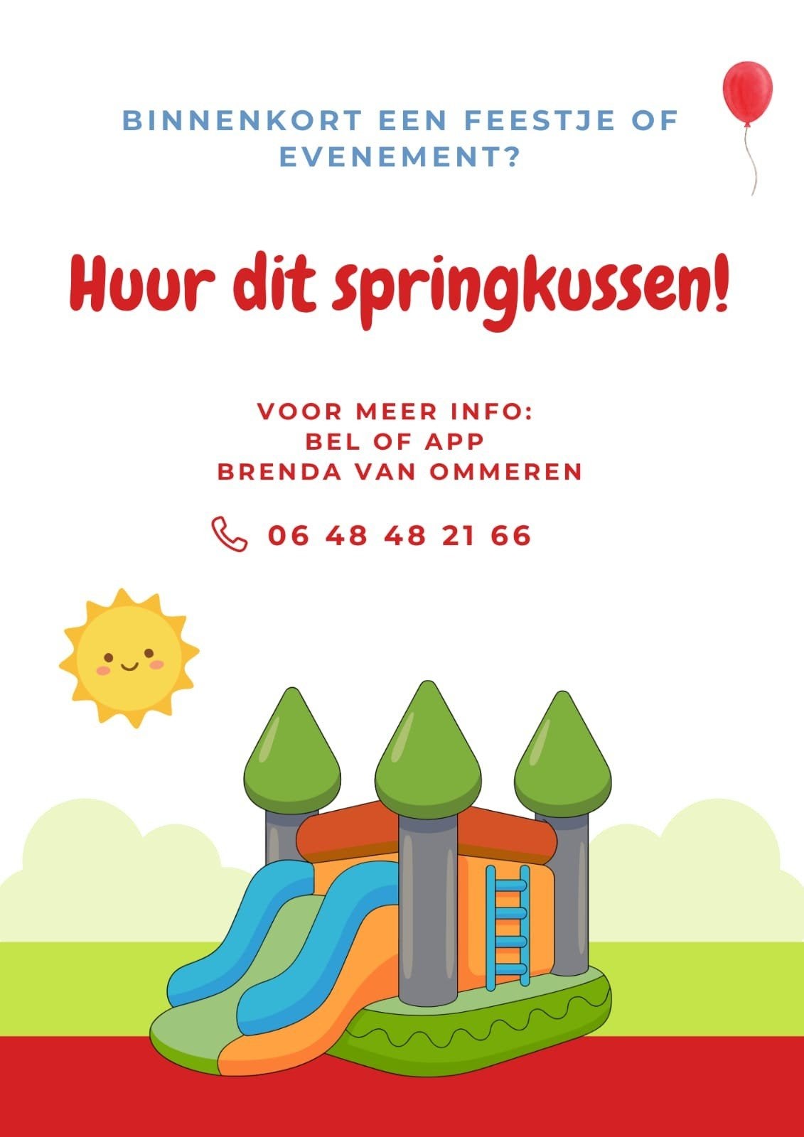 Springkussen te huur, Ophalen, Zo goed als nieuw