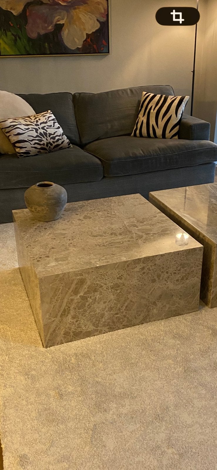 Marmeren tafel heel mooi, Huis en Inrichting, Tafels | Salontafels, 200 cm of meer, Zo goed als nieuw, Rechthoekig, 50 tot 100 cm