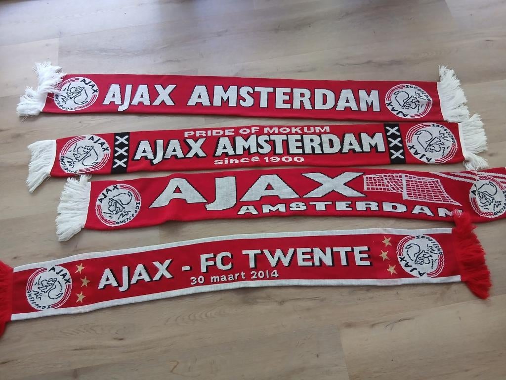3 Ajax dassen - Verschillende ontwerpen, Ophalen of Verzenden, Gebruikt, Ajax, Vaantje of Sjaal