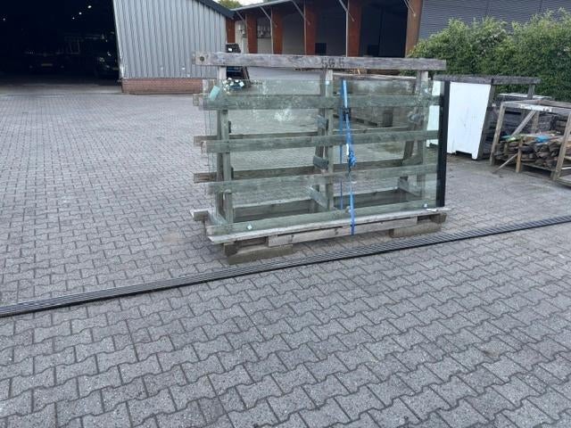 2x sunparadise schuifpui met onderrail, Nieuw, Metaal, Inclusief glas, Ophalen
