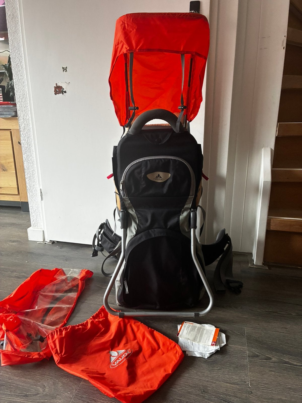 Vaude Rugdrager - Comfortabel en Veilig voor Wandelingen, Kinderen en Baby's, Babydragers en Draagdoeken, Overige merken, Gebruikt