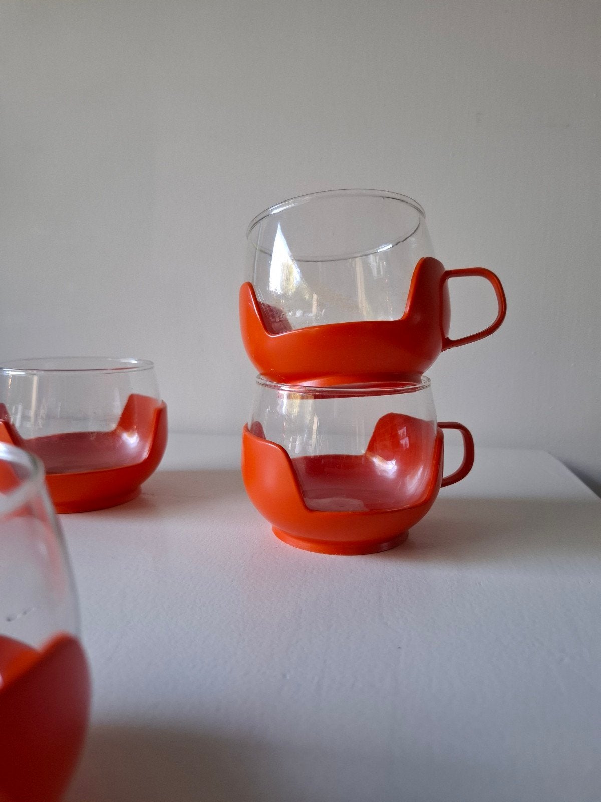 Vintage theeglas retro glasservies jaren 60, Antiek en Kunst, Ophalen of Verzenden