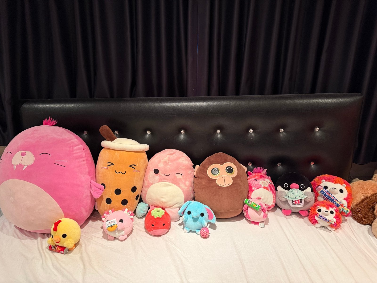 Grote collectie knuffels: Squishmallows, omkeerbare octopus, Overige karakters, Beer, Ophalen of Verzenden, Zo goed als nieuw