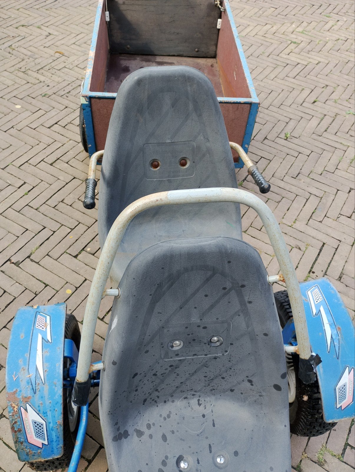 Mammoet skelter met aanhanger en extra stoeltje, Kinderen en Baby's, Speelgoed | Buiten | Skelters, Ophalen, Gebruikt, Mammoet