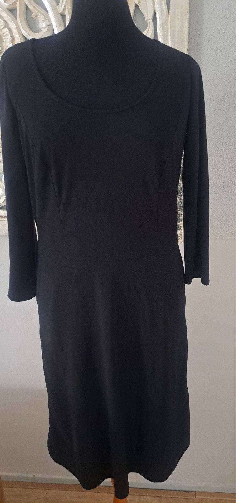 LaDress by Simone.  Donkerblauwe jurk maat 36, Blauw, Ophalen of Verzenden, Zo goed als nieuw, Maat 36 (S)