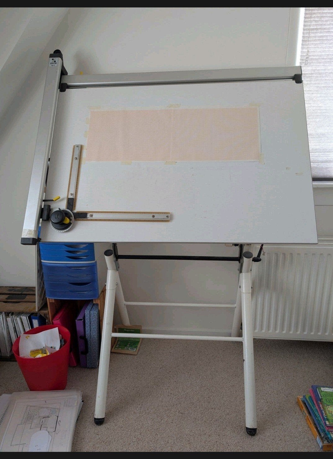 Technische tekentafel tekenbureau stabureau, Ophalen