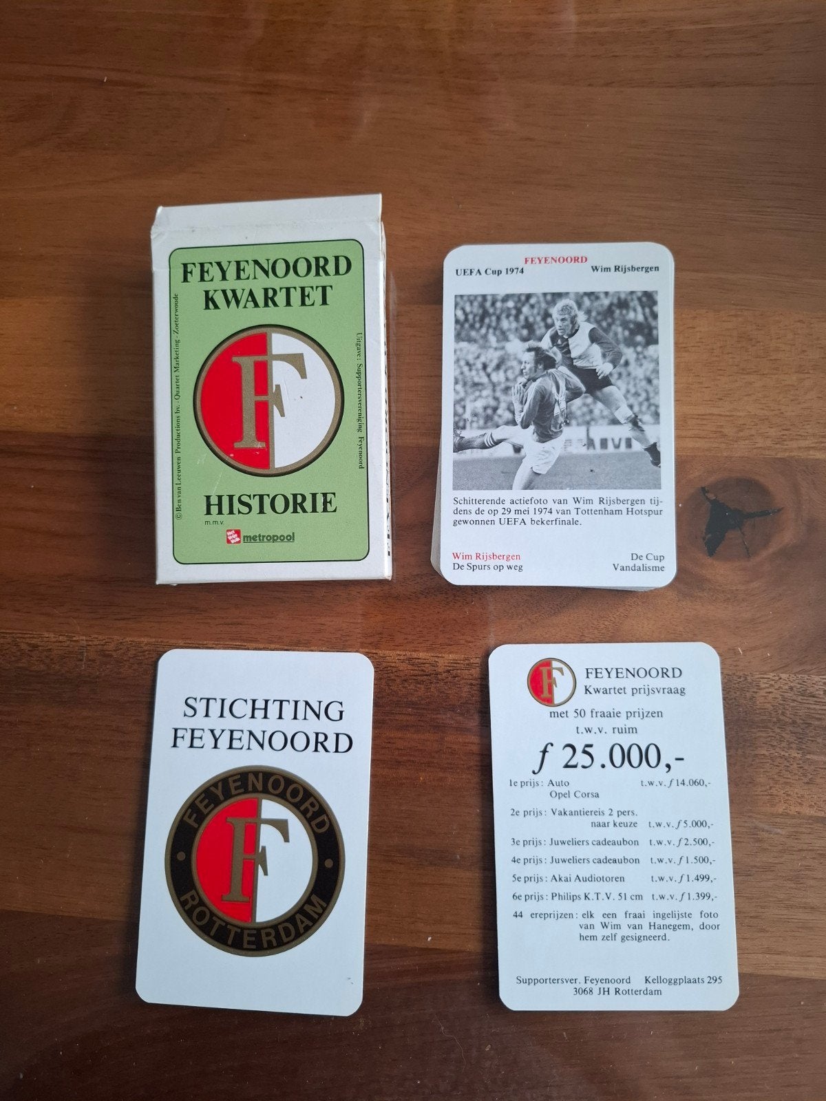 Feyenoord Kwartetspel - Historie UEFA Cup 1974, Ophalen of Verzenden, Gebruikt, Feyenoord, Spel