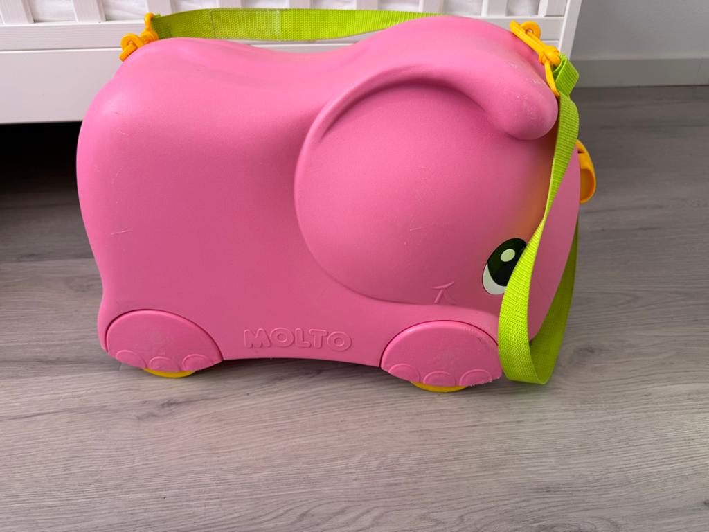 Mooie roze Molto reiskoffer voor kinderen, Sieraden, Tassen en Uiterlijk, Koffers, Gebruikt, Hard kunststof, Minder dan 50 cm